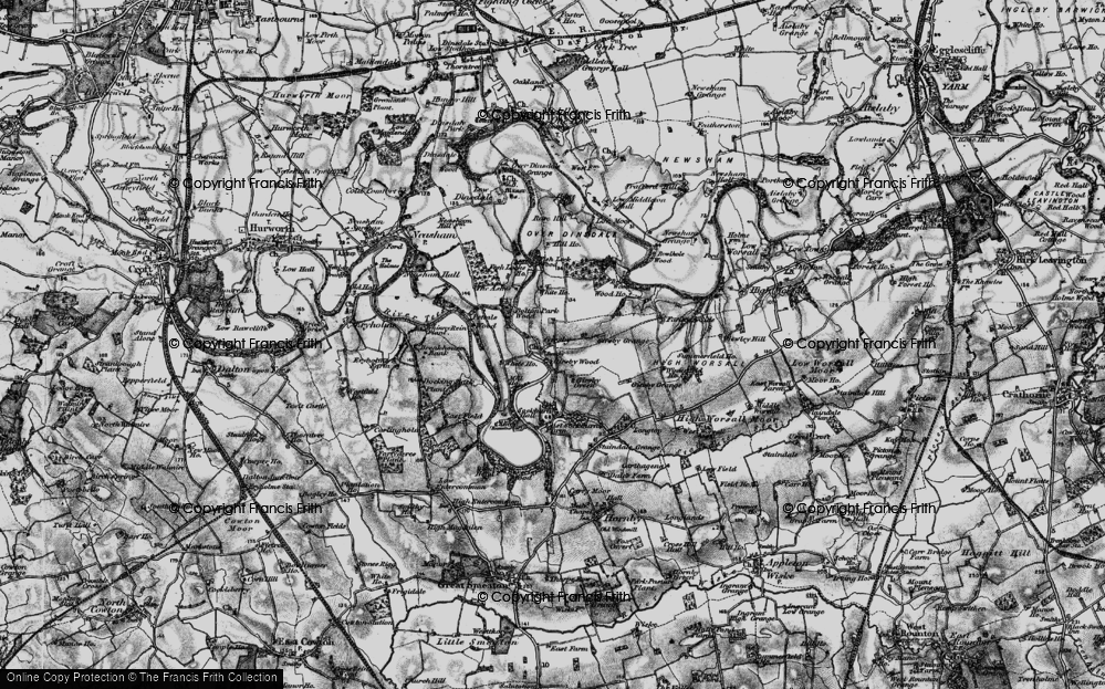 Old Map of Historic Map covering Bolton Park Wood in 1898