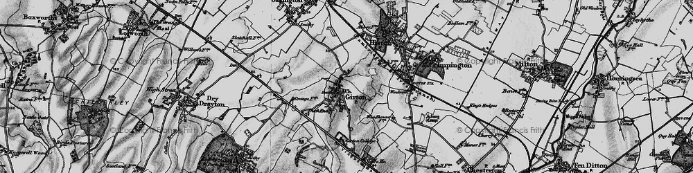 Old map of Girton in 1898