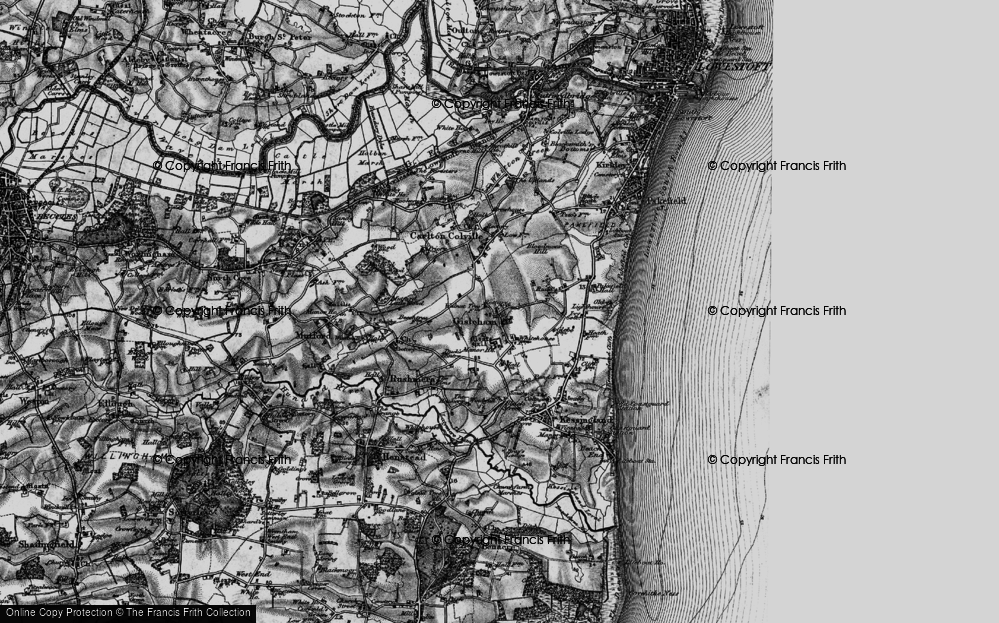 Old Map of Gisleham, 1898 in 1898