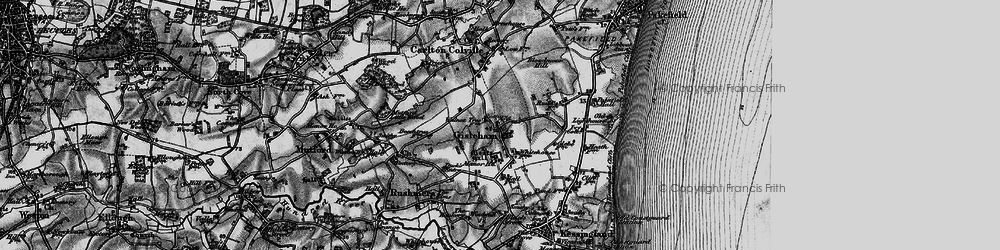 Old map of Gisleham in 1898