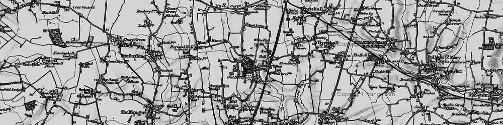 Old map of Gissing in 1898