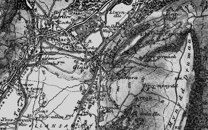 Old map of Glais in 1897