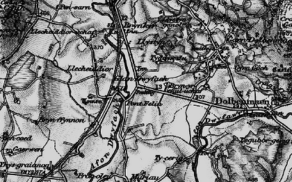 Old map of Glan Dwyfach in 1899