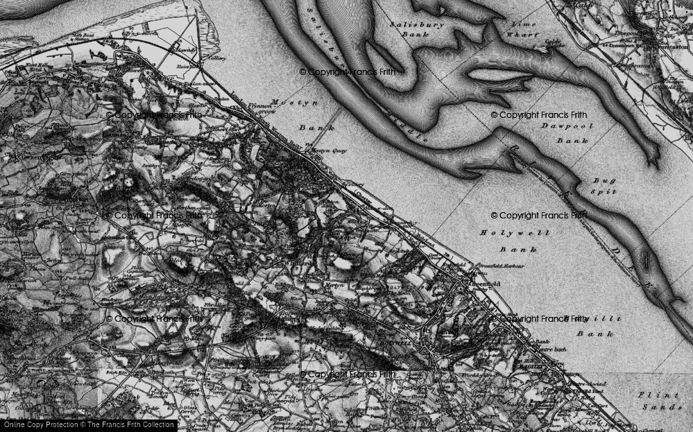 Old Map of Glan-y-don, 1896 in 1896