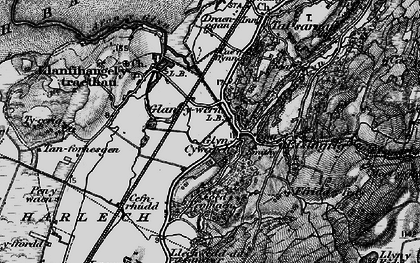 Old map of Glan-y-wern in 1899
