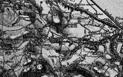 Old map of Brynllystyn in 1896
