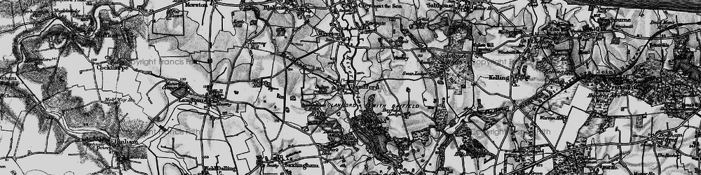 Old map of Glandford in 1899