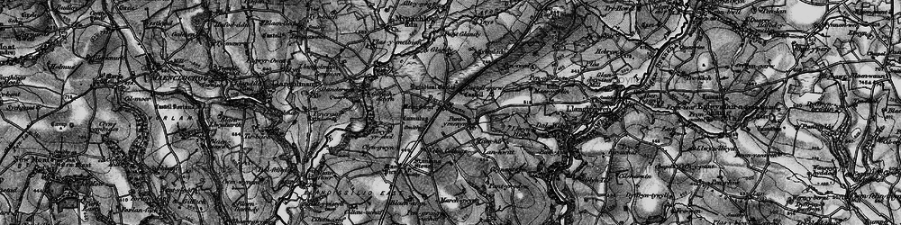 Old map of Glandy Cross in 1898