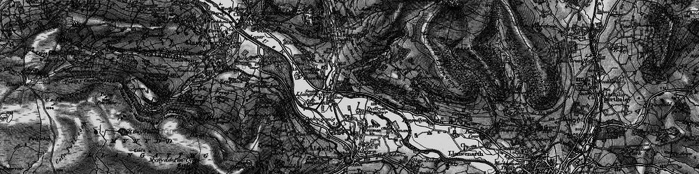 Old map of Glangrwyney in 1897