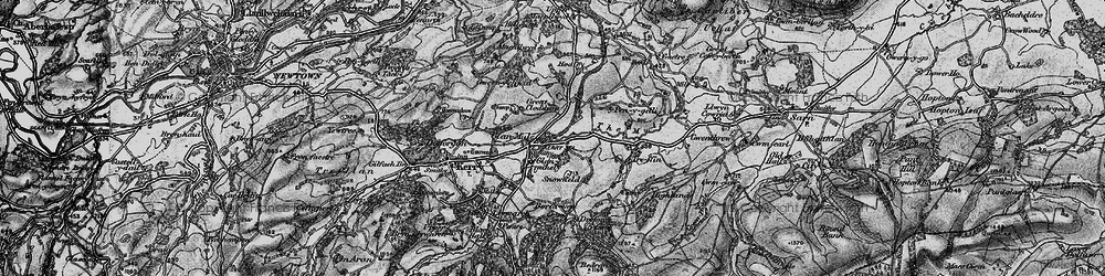 Old map of Borfa-wen in 1899