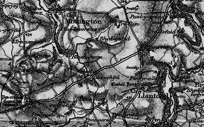 Old map of Glanrhyd in 1898