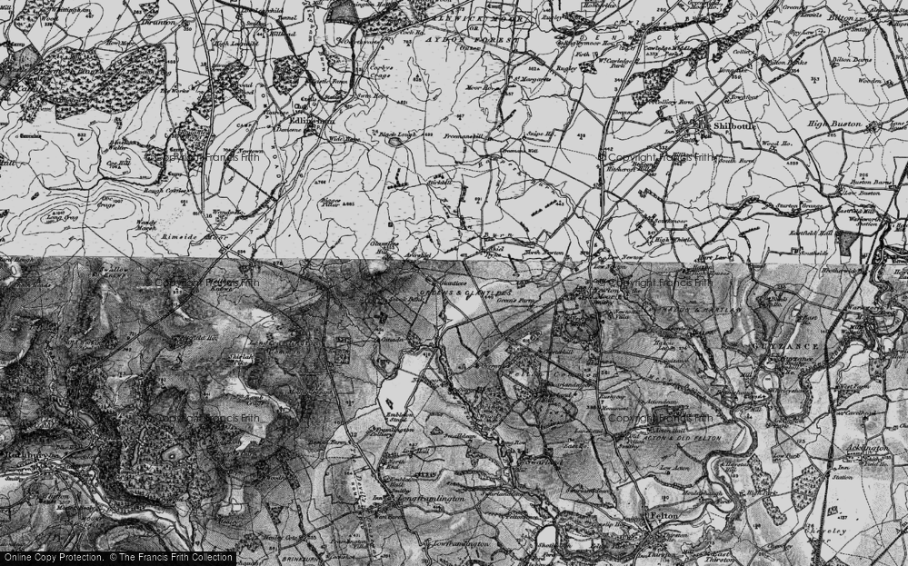 Old Map of Glantlees, 1897 in 1897