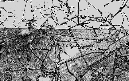 Old map of Glantlees in 1897