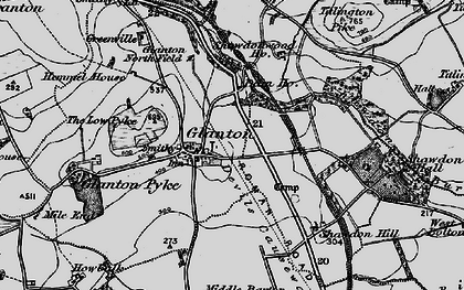 Old map of Glanton in 1897