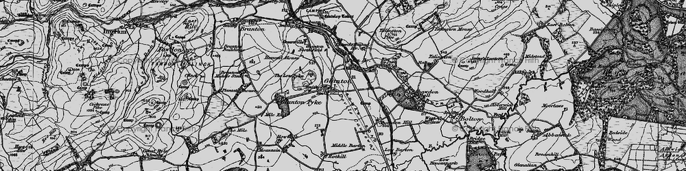 Old map of Glanton in 1897
