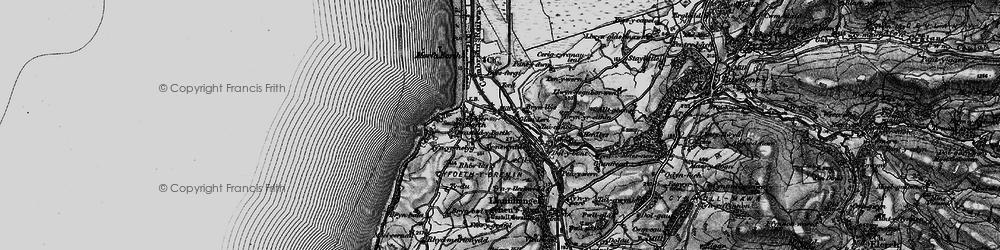 Old map of Glanwern in 1899