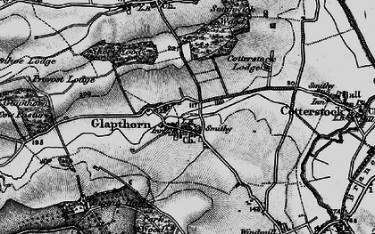 Old map of Glapthorn in 1898