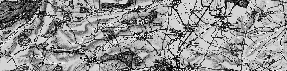 Old map of Glapthorn in 1898