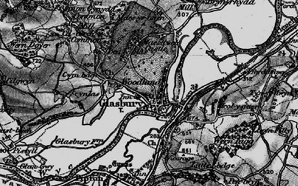 Old map of Glasbury in 1896