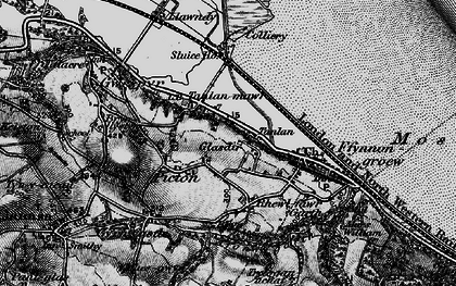 Old map of Glasdir in 1896