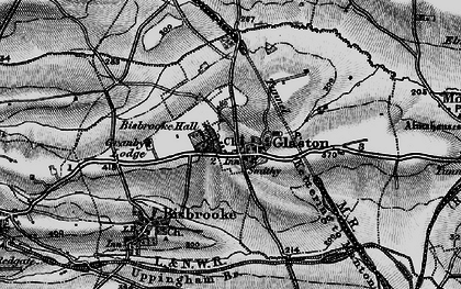 Old map of Glaston in 1898