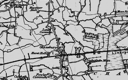 Old map of Glazebury in 1896