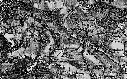Old map of Gleadless Valley in 1896
