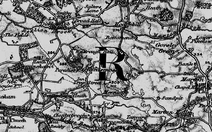 Old map of Gleadmoss in 1896