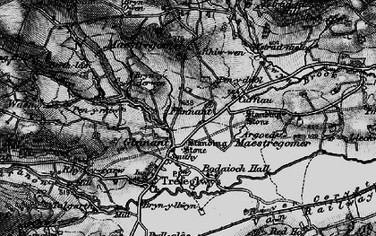Old map of Bryndderwen in 1899