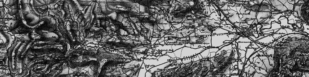 Old map of Bryndderwen in 1899