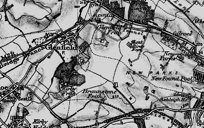 Old map of Glenfield in 1899