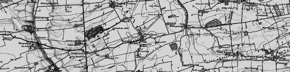 Old map of Glentham in 1898