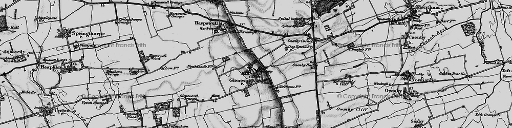 Old map of Glentworth in 1898