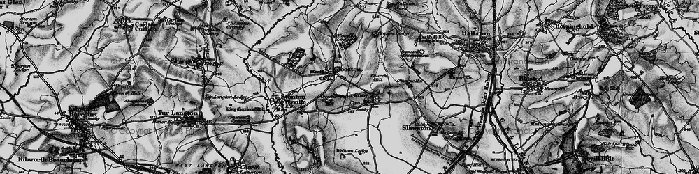 Old map of Glooston in 1899