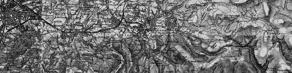 Old map of Glossop in 1896
