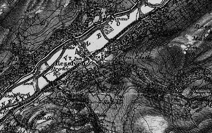 Old map of Glyn Castle in 1898