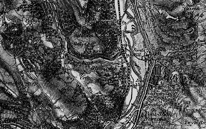 Old map of Glyncoch in 1897