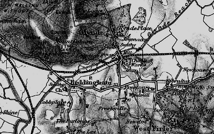 Old map of Glynde in 1895