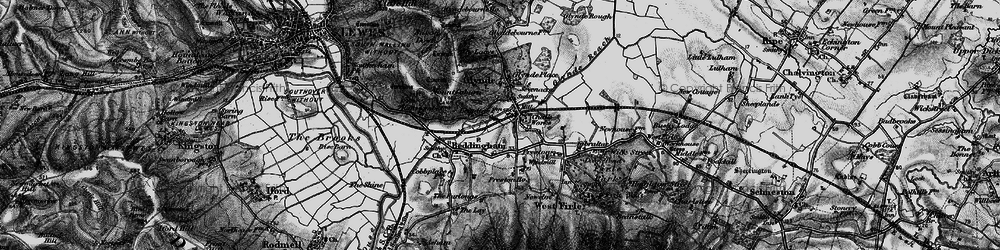 Old map of Glynde in 1895
