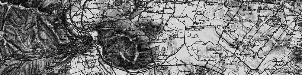 Old map of Glyndebourne in 1895