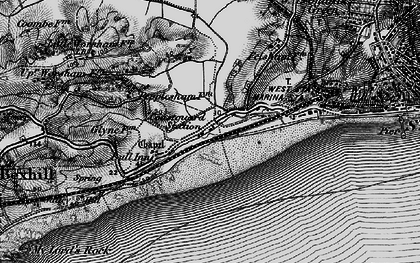 Old map of Glyne Gap in 1895