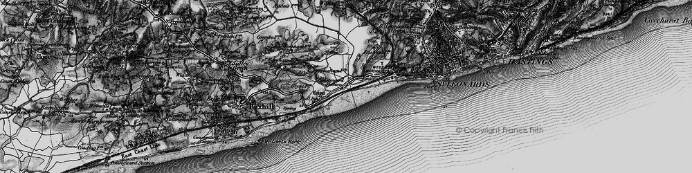 Old map of Glyne Gap in 1895