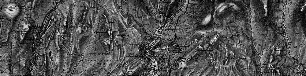 Old map of Blaen-car in 1898