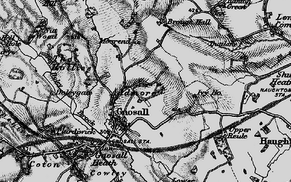 Old map of Gnosall in 1897