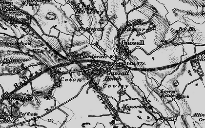 Old map of Gnosall Heath in 1897