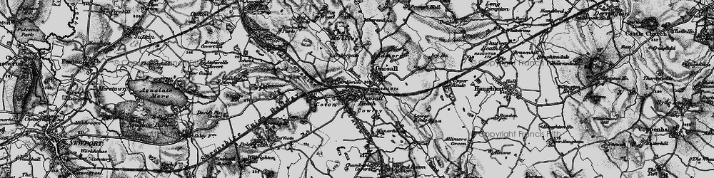 Old map of Gnosall Heath in 1897