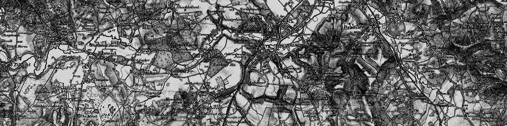 Old map of Godalming in 1896