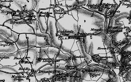 Old map of Goddard's Corner in 1898