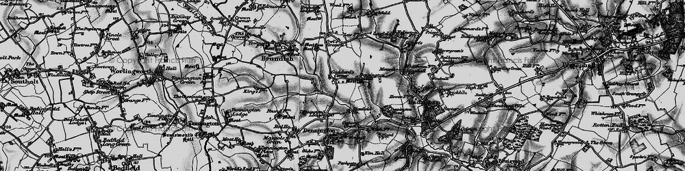 Old map of Goddard's Corner in 1898