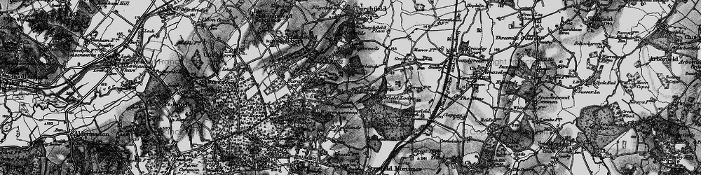 Old map of Goddard's Green in 1895